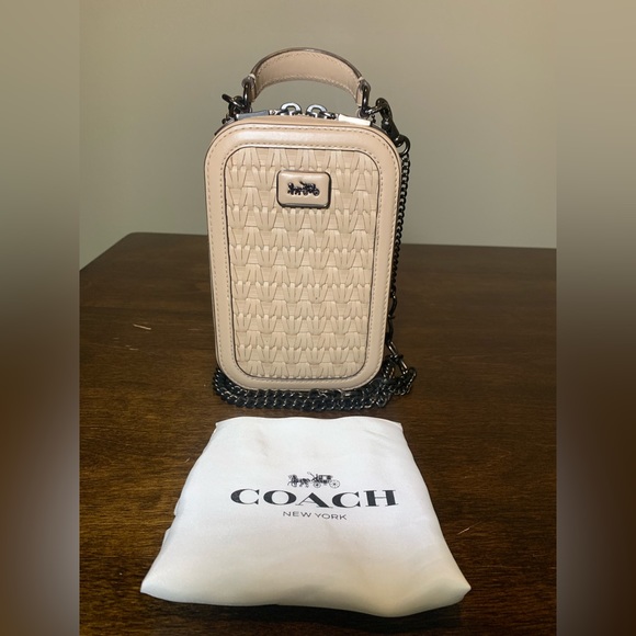 Coach Bags Coach Woven Leather Alie Camera Bag In Taupe Poshmark
